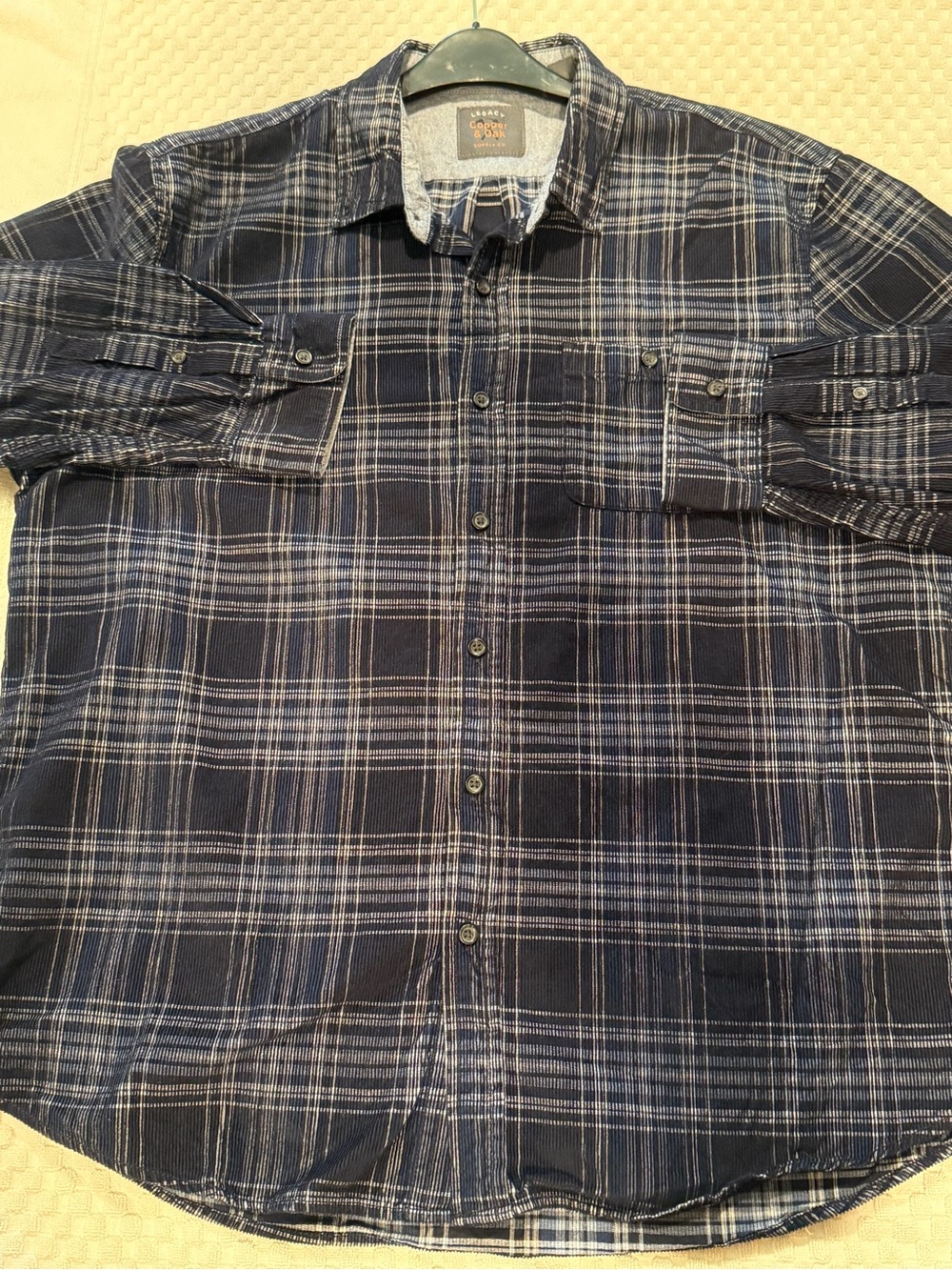 Men's Navy Plaid Button-Down Shirt - Canyon River Blues
